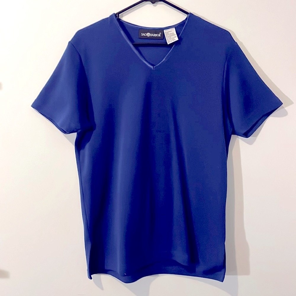 Sag Harbor Royal Blue Knitted Tee